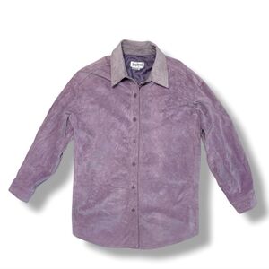 BAGATELLE Purple Suede Shirt Jacket Shacket VINTAGEVINTAGE 90s